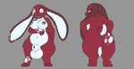 animal_genitalia anthro balls breasts butt genitals gynomorph intersex sheath sarek_aran_desian lagomorph leporid mammal rabbit hi_res