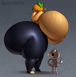 ambiguous_gender anthro big_breasts big_butt bottomwear breasts butt clothed clothing duo female food footwear fruit glistening glistening_bottomwear glistening_clothing glistening_pants heart_symbol huge_breasts huge_butt hyper hyper_breasts hyper_butt leaf leaf_hair looking_at_viewer not_furry orange_body orange_heart pants plant plant_hair pseudo_hair shirt shoes size_difference smile sneakers sweater text thick_thighs tight_bottomwear tight_clothing tight_pants tongue tongue_out topwear white_body wide_hips toonyjuice citrus_(orangejuicemann) yogo_(orangejuicemann) elemental_creature elemental_humanoid flora_fauna food_creature food_humanoid humanoid living_fruit plant_humanoid hi_res