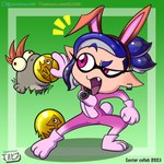 blue_hair bunny_costume choker clothed clothing costume duo ear_piercing egg fangs female grey_body hair holidays jewelry necklace not_furry open_mouth piercing pink_eyes pseudo_hair red_eyes simple_background teeth tentacle_hair tentacles yellow_sclera jackintaro easter nintendo splatoon inkling_girl little_buddy_(splatoon) animal_humanoid cephalopod cephalopod_humanoid fish humanoid inkling marine marine_humanoid mollusk mollusk_humanoid salmonid_(splatoon) salmonoid_(splatoon) smallfry_(splatoon) 1:1 absurd_res digital_media_(artwork) hi_res