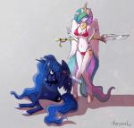 2013 anthro anthrofied bikini blue_eyes blue_hair breasts crown cutie_mark equine female ferum-lynxx friendship_is_magic fur hair horn horse long_hair looking_at_viewer mammal multi-colored_hair my_little_pony pony pose princess princess_celestia_(mlp) princess_luna_(mlp) purple_eyes royalty smile swimsuit weapon white_fur winged_unicorn wings
Rating: Safe
Score: 23
User: KrzykaczNerwus
Date: September 24, 2013