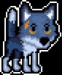 5:6 alpha_channel ambiguous_gender blue_body blue_fur canid canine canis digital_media_(artwork) domestic_dog feral fur low_res mammal pixel_(artwork) quadruped simple_background solo sprite tail thebluecup thumbnail transparent_background wolf young young_feral
