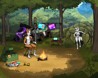 3_toes 5_fingers annoyed anthro anthrofied athletic athletic_male black_nose brown_body brown_fur camp campfire car car_crash casual_nudity computer duo eating electronics feet female figurine fingers fire forest fur gold_(metal) hindpaw humanoid_hands jungle laptop leaf male multicolored_body multicolored_fur nature navel nipples nude nude_anthro nude_female nude_male outdoor_nudity outside paws plant satellite_dish sitting smile social_nudity supplies supply_box tail tent toes tree two_tone_body two_tone_fur vehicle walking white_body white_fur diacordst paw_patrol sweetie_(paw_patrol) tracker_(paw_patrol) aquatic canid canine canis chihuahua domestic_dog fish hunting_dog mammal terrier toy_dog west_highland_white_terrier 5:4 hi_res