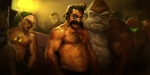 abs anthro black_eye_(injury) blood bodily_fluids body_hair bruised chest_hair chest_tattoo clothed clothing facial_hair group humor male muscular muscular_male mustache parody pecs tattoo topless triforce triforce_tattoo varia_suit robotpencil donkey_kong_(series) fight_club kirby_(series) mario_bros metroid nintendo star_fox super_smash_bros. the_legend_of_zelda donkey_kong_(character) fox_mccloud kirby link mario princess_zelda samus_aran alien canid canine elf fox human humanoid kong mammal primate crossover