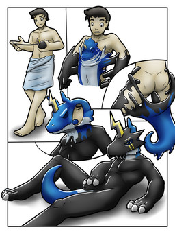 3_fingers 3_toes 5_fingers 5_toes anal anal_penetration anthro arm_support biped bulge bulge_fondling butt buttplug buttplug_in_ass buttplug_insertion claws cock_gag eyes_closed featureless_chest feet finger_claws fingers gag gagged goo_drip goo_transformation hair half-closed_eyes holding_object horn human_penetrated human_to_anthro humanoid_feet humanoid_hands latex latex_transformation liquid_latex lying male male_anthro male_human narrowed_eyes navel object_in_ass on_back penetration plantigrade plug_(sex_toy) plug_insertion reclining sex_toy sex_toy_in_ass sex_toy_insertion simple_background solo species_transformation standing tail toe_claws toes towel towel_only transformation transformation_sequence white_background wide_eyed rei98 bandai_namco digimon digimon_(species) human living_latex mammal raidramon scalie 2014 3:4 comic digital_media_(artwork) hi_res sequence