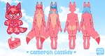 animal_genitalia anthro balls blue_hair butt butt_heart countershade_butt countershading femboy fluffy fully_sheathed fur genitals hair happy heart_(marking) heart_eyes heart_symbol long_hair male markings penis pink_body pink_fur pink_hair sheath smile solo bittervow cameron_cassidy canid canine fox mammal digital_media_(artwork) hi_res