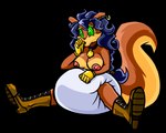 anthro blue_hair boots breasts clothed clothing diaper ear_piercing exposed_breasts female footwear hair hypnosis hypnotic_eyes mind_control nipples piercing shoes solo sucking thumb_suck wearing_diaper loverk90 sly_cooper_(series) sony_corporation sony_interactive_entertainment sucker_punch_productions carmelita_fox canid canine fox mammal alpha_channel