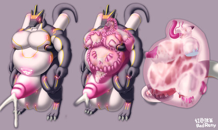 4_missing_limbs balls belly bodily_fluids breast_milking breasts clitoris cum facial_piercing genital_fluids genitals gynomorph intersex lactating latex muscular nipple_piercing nipple_ring nipples nose_piercing nose_ring nude overweight penis piercing ring_piercing sex_toy tentacles vulva redremy7 mythology redremy_(character) dragon mythological_creature mythological_scalie scalie absurd_res hi_res