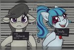 duo female feral prison v_bangs marsminer barbie_and_ken_mugshot_meme equestria_girls friendship_is_magic hasbro my_little_pony octavia_(mlp) sonata_dusk_(eg) equid equine horse mammal pony 2023 meme tagme