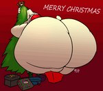 anthro big_butt bouncing_butt box butt butt_focus color_banding container fat_arms female gift hair holidays huge_butt huge_hips hyper hyper_butt hyper_hips long_hair looking_at_viewer looking_back looking_back_at_viewer overweight overweight_female plant shaking_butt small_tail solo squeezing tail thick_thighs tree wide_hips logtut christmas fay_maus bear mammal polar_bear ursine animated short_playtime