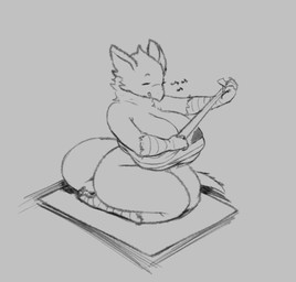 anthro areola areola_slip beak big_areola big_breasts big_tail breasts butt chest_wraps clothed clothing dressing eyes_closed female fur happy huge_areola huge_breasts humming kneeling mature_anthro mature_female musical_symbol neck_tuft nipples non-mammal_breasts non-mammal_nipples open_mouth partially_clothed simple_background simple_face smile solo symbol tail thick_thighs tuft wide_hips wrapping wraps brohnka capcom monster_hunter mythology dragon flying_wyvern furred_dragon furred_scalie mythological_creature mythological_scalie nargacuga scalie digital_media_(artwork) full-length_portrait monochrome portrait sequence sketch