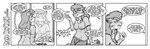 anthro brave_new_world_(style_wager) breasts clothed clothing comic dialogue domestic_cat english_text felid feline felis female fur greyscale hair mammal mirror monochrome profanity sandy_katt shirt solo style_wager text topwear