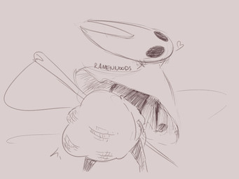 anthro diaper feces female heart_symbol horn looking_at_viewer looking_back soiled_diaper solo unclean_diaper used_diaper ramennoodsart hollow_knight_(franchise) team_cherry hornet_(hollow_knight) arthropod insect 4:3 hi_res