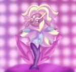 female fusion hair pattern_background pink_background simple_background smile solo itoruna cartoon_network nintendo pokemon steven_universe rainbow_quartz_(steven_universe) alien alien_humanoid florges gem_(species) gem_fusion generation_6_pokemon humanoid pokemon_(species) rainbow_quartz_(gem_species) shiny_pokemon white_flower_florges 2017 crossover hi_res