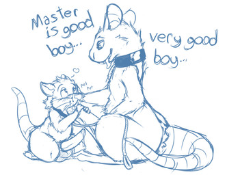 age_difference anthro anthro_on_feral balls bestiality big_penis biped bodily_fluids buckteeth collar cum cum_in_mouth cum_inside dialogue dominant dominant_male duo erection fellatio feral genital_fluids genitals good_boy heart_symbol kneeling larger_dom larger_male leash male male/male male_penetrated male_penetrating male_penetrating_male master older_male oral oral_penetration penetration penile penis pet_praise petting praise precum sex simple_background sitting size_difference smaller_male smaller_penetrated submissive submissive_male teeth text tongue tongue_out whiskers young young_anthro younger_male younger_penetrated emenius chipp ratt mammal murid murine rat rodent absurd_res digital_drawing_(artwork) digital_media_(artwork) english_text hi_res