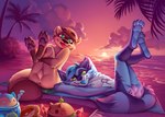 anthro anus atmosphere beach duo food male male/male night paws relaxing summer onislogo kayle_the_ferret lings_star domestic_ferret mammal mustelid musteline procyonid raccoon true_musteline weasel hi_res