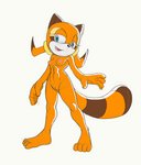 aged_up anthro breasts female fur genitals orange_body orange_fur pigtails pussy small_breasts solo fourssss sega sonic_the_hedgehog_(series) marine_the_raccoon mammal procyonid raccoon hi_res sketch