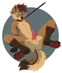 animal_genitalia animal_penis anthro anus arm_tuft balls black_claws black_collar black_eyes black_leash black_nose blep blush brown_body brown_fur brown_hair canine_genitalia canine_penis cheek_tuft chest_tuft claws closed_smile collar erection facial_tuft fangs fur genitals glistening glistening_eyes hair knot leash leash_pull leg_markings male markings mouth_closed multicolored_hair pawpads penis perineum pink_tongue presenting presenting_anus presenting_balls presenting_penis red_hair red_markings red_pawpads simple_background smile socks_(marking) solo spread_legs spreading tan_balls tan_body tan_fur teeth toe_claws tongue tongue_out tuft two_tone_hair princelykaden noppes canid canine fox mammal hi_res