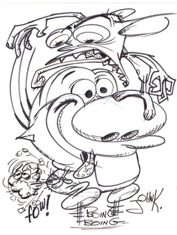 3_toes 4_fingers angry anthro big_nose body_hair butt_hair colorless_fart_cloud fart feet fingers group hair humanoid_hands looking_at_another male navel nude onomatopoeia sentient_fart sharp_teeth smile sound_effects standing_on_another teeth text toes tongue tongue_out toony trio unusual_anatomy unusual_tongue yelling john_k nickelodeon ren_and_stimpy ren_höek stimpy_j._cat air_creature canid canine canis chihuahua domestic_cat domestic_dog elemental_creature felid feline felis mammal toy_dog 2020 artist_name black_and_white english_text hi_res monochrome traditional_media_(artwork)