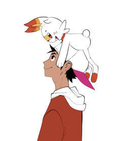 anthro blush blush_lines cheek_tuft duo facial_tuft female fur male male/female open_mouth paws red_body red_ears red_eyes red_fur smile smiling_at_another tuft white_body white_fur c0cobeanz nintendo pokemon generation_8_pokemon human lagomorph mammal pokemon_(species) scorbunny absurd_res hi_res