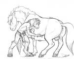 animal_genitalia anthro anthro_on_feral anus balls bestiality bleu_colt clothed clothing cocksleeve cum cum_in_ass cum_inside dog-bone equine erection feral flared_penis gay hooves horse horsecock interspecies male mammal marefurryfan masturbation_sleeve monochrome penis penis_milking penis_out plain_background poking_out rainstorm sex_toy sketch white_background
Rating: Explicit
Score: 35
User: Pokelova
Date: February 12, 2014