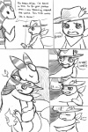 2012 2:3 ampharos anthro bed bodily_fluids charmander clothed clothing comic dialogue digital_drawing_(artwork) digital_media_(artwork) duo english_text fire flaming_tail fresnel_(buyobutt) furniture generation_1_pokemon generation_2_pokemon hat haychel headgear headwear hi_res hug hugging_another male mike_the_charmander monochrome nintendo pmd-e pokemon pokemon_(species) sad scarf size_difference tail tears teeth text