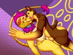 absurd_res adma against_surface against_wall anthro belly big_butt big_ears bulge bulge_frottage butt canid canine canis chase_(paw_patrol) domestic_dog duo felid fluffy fur german_shepherd herding_dog hi_res humanoid_hands kissing lion male mammal moob_squish moobs multicolored_body nude null_bulge overweight overweight_anthro pantherine pastoral_dog paw_patrol pink_body pink_fur psycheapple simple_background smile tail two_tone_body