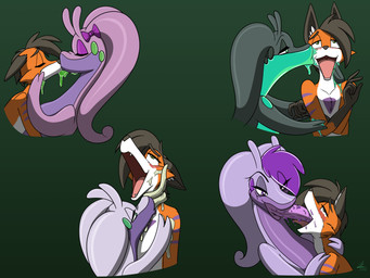 anthro blush cuddling female french_kissing harem kissing latex latex_body latex_skin male open_mouth slime tongue_wrap translucent whitephoenix52 nintendo pokemon verra canid canine fox generation_6_pokemon goo_creature goodra living_clone_unit mammal pokemon_(species) 4:3 absurd_res hi_res