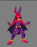 anthro bow_tie bunaldi cape clothing cybernetics machine male necktie overalls psychic sinckert solo lamar lerionproject animatronic cyborg lagomorph leporid mammal rabbit robot vampire