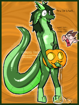 bodily_fluids excessive_genital_fluids excessive_precum food fruit genital_fluids genitals male nude_anthro nude_male penetrating_pumpkin penis plant precum pumpkin pumpkin_fucking solo dragonlady_(artist) mythology alek_(lem75) dragon mythological_creature mythological_scalie scalie hi_res