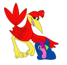 backpack bag beak biped dildo female feral sex_toy solo mizzyam banjo-kazooie rareware kazooie avian bird breegull digital_media_(artwork)