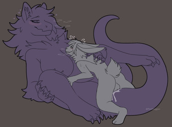 anthro backsack balls belly big_belly big_breasts blush bodily_fluids breasts breath butt claws cum cum_inside dominant dominant_male duo female female_penetrated from_front_position fur genital_fluids genitals hair heart_symbol larger_female larger_penetrated machine male male/female male_penetrating male_penetrating_female mating_press nipple_piercing nipples nude overweight panting penetration penile penile_penetration penis piercing sex simple_background size_difference slightly_chubby slightly_chubby_anthro slightly_chubby_female smaller_male smile submissive submissive_female sweat tail thick_thighs vaginal vaginal_penetration vulva wide_hips pantheggon lagomorph leporid mamagen mammal rabbit 2024 digital_drawing_(artwork) digital_media_(artwork) hi_res