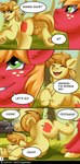 absurd_res animal_genitalia anus balls big_macintosh_(mlp) braeburn_(mlp) comic cousins_(lore) cutie_mark dialogue digital_media_(artwork) duo earth_pony equid equine equine_anus feral fkk friendship_is_magic fully_sheathed genitals hasbro hi_res horse male male/male mammal my_little_pony pony puffy_anus sheath text url