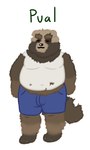 anthro belly black_nose bottomwear brown_body brown_fur claws clothing eyes_closed fluffy front_view fur humor male mature_male navel overweight overweight_anthro overweight_male shirt short_ears shorts simple_background smile solo standing tan_body tan_fur thick_thighs topwear torn_clothing white_background custardalvis sihai's_legacy paul_(sihai's_legacy) canid canine mammal raccoon_dog tanuki 2020 hi_res