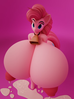 anthro anthrofied bell bell_collar big_breasts big_nipples blue_eyes bodily_fluids breasts collar cowbell female heart_eyes heart_symbol huge_breasts hyper hyper_breasts lactating looking_at_viewer milk nipples nude pink_background simple_background solo sparkbox friendship_is_magic hasbro my_little_pony pinkie_pie_(mlp) equid equine horse mammal pony 2019 3:4 3d_(artwork) blender_(artwork) digital_media_(artwork) hi_res