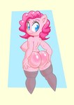 anthro big_breasts big_butt breasts butt clothing female holding_butt legwear looking_back nipples rear_view solo thigh_highs snus-kun friendship_is_magic hasbro my_little_pony pinkie_pie_(mlp) equid equine mammal