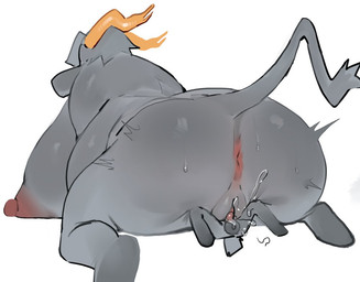 anthro antlers balls big_balls big_breasts big_butt big_penis breasts butt duo female fur genitals grey_body grey_fur hooves horn huge_balls huge_breasts huge_butt huge_penis hyper hyper_breasts hyper_genitalia hyper_penis hyper_pregnancy larger_female larger_penetrated male male/female penetration penile penile_penetration penis penis_in_vagina pregnant pregnant_anthro pregnant_female size_difference small_but_hung smaller_male vaginal vaginal_penetration vulva yellow_horn utterangle pseudoregalia sybil_(pseudoregalia) bovid caprine goat hybrid jackalope lagomorph mammal