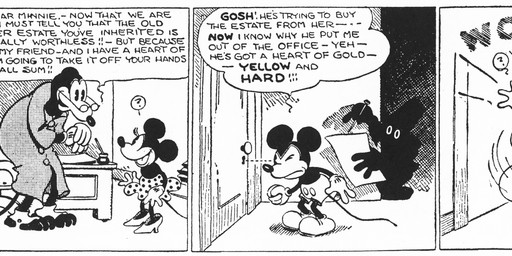 4_fingers ambiguous_gender anthro bottomwear clothed clothing cursive dialogue eyewear female fingers footwear glasses gloves group handwear high_heels looking_at_viewer male open_mouth outside pain pants question_mark shoes silhouette text walt_disney_(artist) win_smith disney public_domain mickey_mouse minnie_mouse sylvester_shyster canid canine canis domestic_dog mammal mouse murid murine rodent 1930 20th_century absurd_res ancient_art black_and_white comic dated english_text hi_res monochrome signature