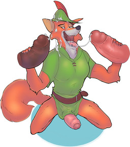 5_fingers anthro anthro_focus belt big_penis biped black_eyebrows black_nose bodily_fluids bottomless bottomless_anthro bottomless_male brown_belt brown_glans brown_penis bycocket claws clothed clothed_anthro clothed_male clothing countershade_face countershade_neck countershading cum cum_in_mouth cum_inside cum_on_face cum_on_hat cum_on_tongue cum_string disembodied_penis erection eyebrows fangs finger_claws fingers foreskin fur genital_fluids genitals glans green_bycocket green_clothing green_hat green_headwear green_shirt green_topwear green_tunic group hand_on_another's_penis hand_on_penis handjob hat hat_feather headgear headwear high-angle_view humanoid_genitalia humanoid_penis kneeling looking_at_another's_penis loose_feather male male/male male_anthro messy monotone_background monotone_tail multicolored_body multicolored_fur narrowed_eyes open_mouth open_smile orange_body orange_fur partially_retracted_foreskin penile penis pink_glans pink_penis pink_tongue retracting_foreskin sex shadow shaft_divide shirt simple_background smile solo_focus tail teeth tongue tongue_out topwear trio tunic whisker_spots white_background white_body white_claws white_countershading white_finger_claws white_fur hewge disney robin_hood_(disney) robin_hood canid canine fox mammal red_fox true_fox digital_drawing_(artwork) digital_media_(artwork) hi_res shaded
