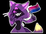 ambiguous_gender anthro bisexual_pride_colors flag flag_(object) fur gesture glowing glowing_eyes glowing_markings hand_gesture holding_flag holding_object lgbt_pride looking_at_viewer markings one_eye_closed pride_color_flag pride_colors purple_body purple_fur smile smiling_at_viewer solo v_sign wink winking_at_viewer sonicluxhedgeman lgbt_pride_month soniclux impim mammal absurd_res alpha_channel hi_res