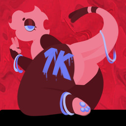 ambiguous_gender anthro blue_eyes bodypaint butt glowrings pawpads paws pink_body presenting presenting_hindquarters solo hailey_png lust_(hailey_png) reptile scalie 1:1 hi_res lineless