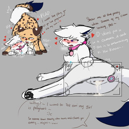 after_transformation animal_genitalia animal_penis aroused bdsm blush bodily_fluids breath breeding_kink breeding_slave buttplug camera_view cat_tail collar cum cum_in_vagina cum_inside dots duo female feral fur gender_transformation genital_fluids genitals holding_hips humiliation impregnation_attempt leaking_cum leaking_vagina male male/female male_to_female markings master/pet mount mtf_transformation needy ownership panting penis personality_swap petplay plug plug_(sex_toy) presenting presenting_cum_inside presenting_vulva rape_play roleplay sex sex_toy spots spotted_body spotted_fur tail tail_motion tailwag text transformation vaginal vulva white_body white_fur ayaru_(artist) arch_(thelonearch) ethan_(ayaru) domestic_cat felid feline felis mammal serval 1:1 english_text