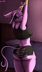 anthro big_butt bottomwear breasts butt clothing female forked_tail fur jewelry shorts solo stretching tail text unusual_anatomy unusual_tail an-tonio nintendo pokemon fan_character silvia_(an-tonio) eeveelution espeon generation_2_pokemon pokemon_(species) absurd_res digital_media_(artwork) hi_res