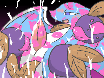 blue_body blush bodily_fluids cum cumshot ejaculation erection female feral genital_fluids genitals group hands-free kiss_mark lips lipstick lipstick_fetish lipstick_on_face lipstick_on_penis makeup male male/female open_mouth orgasm penis pink_lips pink_lipstick plant screencap semi-anthro tongue rime_the_vixen alma_(rimethevixen) plantain_(rimethevixen) scalie 2017 4:3 aliasing digital_media_(artwork) low_res smaller_version_at_source