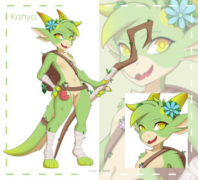 2_horns 3_toes 4_ears 4_fingers accessory ambiguous_gender anthro backpack backpack_only belt belt_only biped claws countershade_face countershade_fur countershade_legs countershade_neck countershade_tail countershade_thighs countershade_torso countershading digitigrade feet finger_claws fingers flower flower_in_hair front_view fur green_body green_fur hair hair_accessory horn leg_wraps multi_ear nude paws plant potion_bottle snout solo staff tail tail_strap tan_body tan_countershading tan_fur tapering_tail toes wraps tuff_tt legend_of_ahya mythology kanya_the_drakkonid_(darkflamewolf) dragon drakkonid furred_dragon furred_scalie mythological_creature mythological_scalie scalie absurd_res full-length_portrait hi_res portrait