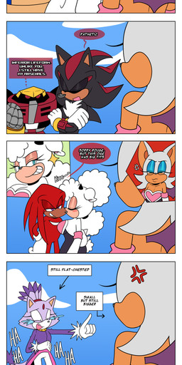 angry anthro bodily_fluids breast_envy breasts cross-popping_vein crying_laughing female female_anthro flat_chested gesture grin group hand_gesture kissing laugh machine male male_anthro pointing pointing_at_another small_breasts smile speech_bubble tears text ninotrash akakichi_no_eleven_redraw idw_publishing sega sonic_the_hedgehog_(comics) sonic_the_hedgehog_(idw) sonic_the_hedgehog_(series) blaze_the_cat e-123_omega knuckles_the_echidna lanolin_the_sheep_(sonic) miles_prower rouge_the_bat shadow_the_hedgehog sonic_the_hedgehog bat bovid canid canine caprine domestic_cat echidna eulipotyphlan felid feline felis fox hedgehog mammal monotreme robot sheep absurd_res comic english_text hi_res meme