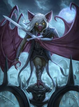 alternate_species anthro belt brown_body brown_fur claws cloud full_moon fur hair holding_melee_weapon holding_object holding_sword holding_weapon male melee_weapon membrane_(anatomy) membranous_wings moon night outside solo standing sword weapon white_hair wings yellow_eyes leonardo_santanna hasbro magic:_the_gathering wizards_of_the_coast sorin_markov bat mammal 2024 hi_res official_art