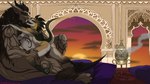 anthro duo incense kissing lying male male/male markings on_front palace penetration sunset t'izuno tattoo varaguanis goddamnitrobin sudz reptile scalie snake 16:9 hi_res widescreen