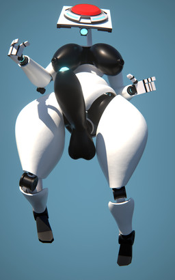 belly big_breasts big_penis breasts genitals glowing glowing_eyes glowing_genitalia glowing_penis gynomorph intersex machine penis slightly_chubby solo wide_hips not_for_bread aperture aperture_laboratories aperture_science portal_(series) valve android humanoid robot robot_humanoid button_(disambiguation) absurd_res hi_res