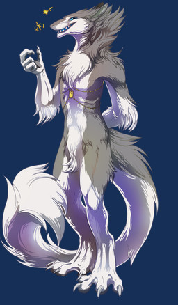 anthro claws digitigrade fur looking_at_viewer male open_mouth open_smile smile solo standing tail tail_tuft tuft endivinity sergal alpha_channel
