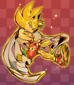 anthro bracelet cape clothing crown footwear fur gloves hair half-closed_eyes handwear headgear jewelry looking_at_viewer male narrowed_eyes red_eyes shoes simple_background solo super_form yellow_body yellow_fur soina sega sonic_the_hedgehog_(series) sonic_the_hedgehog super_sonic eulipotyphlan hedgehog mammal absurd_res digital_media_(artwork) hi_res